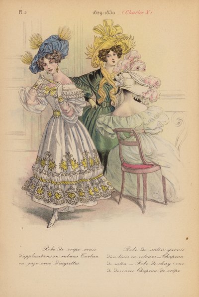 Moda francese: 1829-1830, Carlo X da Louis Colas