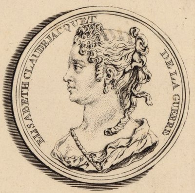 Ritratto della compositrice Elisabeth Claude Jacquet de La Guerre 1665-1729 da Louis Crepy