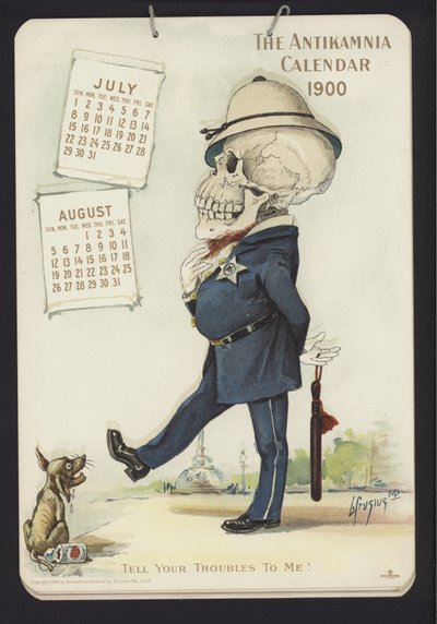 Illustrazione per il Calendario Antikamnia, 1900 da Louis Crucius or Crusuius
