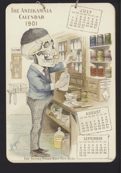 Illustrazione per il Calendario Antikamnia, 1901 da Louis Crucius or Crusuius