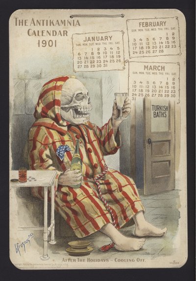 Illustrazione per il Calendario Antikamnia, 1901 da Louis Crucius or Crusuius