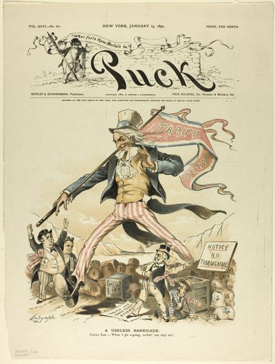 Una barricata inutile, da Puck da Louis Dalrymple