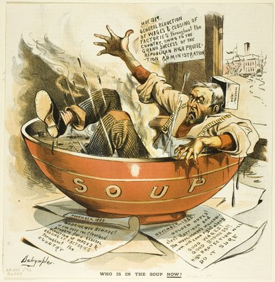Chi è nella zuppa ora, da Puck da Louis Dalrymple