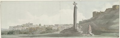 Veduta di Arriano e monumento, cosiddetto altare di Giano da Louis Ducros