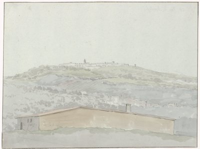 Veduta di Montefusco (Voyage en Italie, en Sicile et à Malte - 1778) da Louis Ducros
