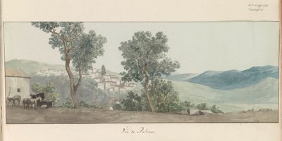 Veduta di Paternò da Louis Ducros