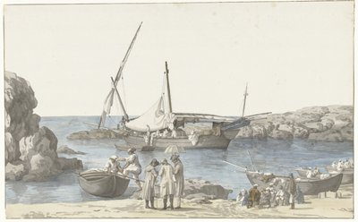 Veduta di Taranto e porto di Luogo Vivo (Voyage en Italie, en Sicile et à Malte- 1778) da Louis Ducros