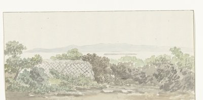 Vista delle rovine del teatro di Brindisi (Voyage en Italie, en Sicile et à Malte - 1778) da Louis Ducros