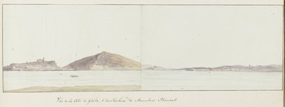 Veduta della costa di Gaeta e del mausoleo di Munatius Plancus da Louis Ducros
