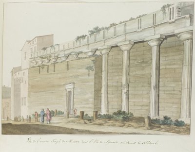 Veduta del vecchio tempio di Minerva sull