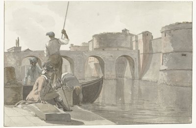 Nuovo fossato delle fortificazioni a Taranto (Voyage en Italie, en Sicile et à Malte - 1778) da Louis Ducros