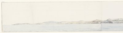 Panorama con Agrigento e la costa (Voyage en Italie, en Sicile et à Malte - 1778) da Louis Ducros