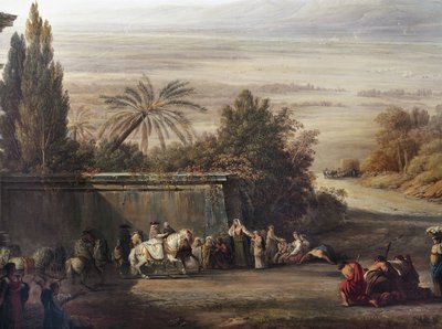 Pio VI in visita alle Paludi Pontine da Louis Ducros