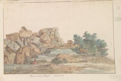 Rovine del tempio di Zeus Olimpo ad Agrigento da Louis Ducros