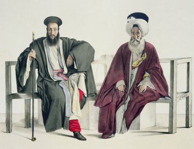 Un prete greco e un turco, inciso dai fratelli Thierry, 1825 da Louis Dupré