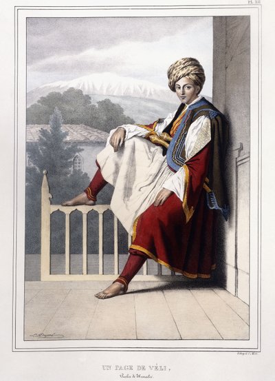 Ritratto, da Vues et de Costumes Grecs et Ottomans da Voyage a Athenes et a Constantinople, 1825 da Louis Dupré