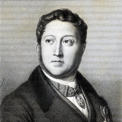 Ritratto del compositore Gioachino Antonio Rossini 1792-1868 da Louis Dupré