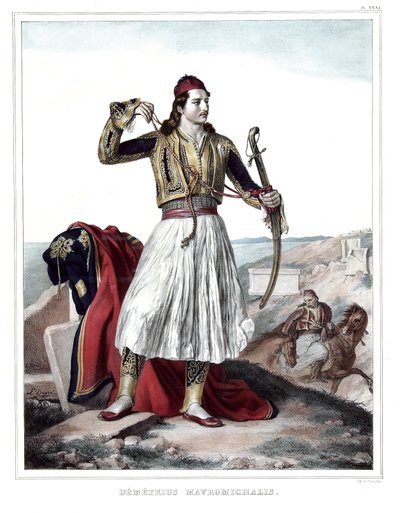 Demetrius Mavromichalis, soldato e patriota greco. in 