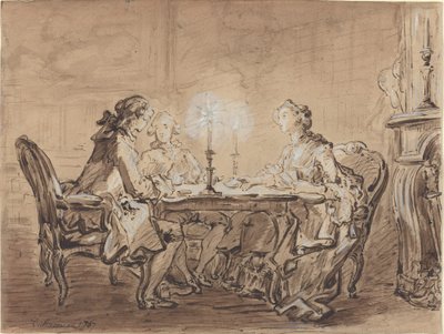Una partita a carte da Louis Durameau