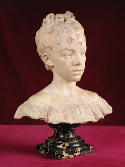 Busto ritratto di una giovane ragazza da Louis Ernest Barrias