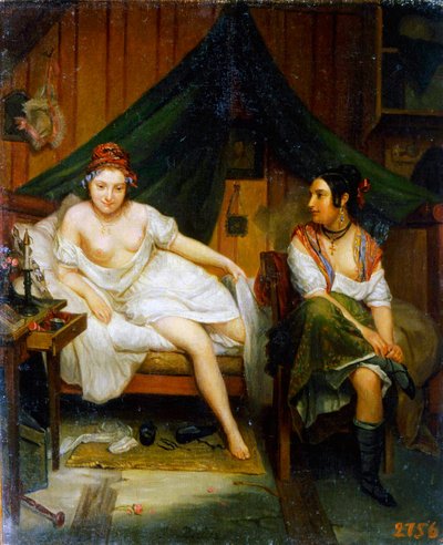 Due ragazze, XIX secolo da Louis Eugene Bertier