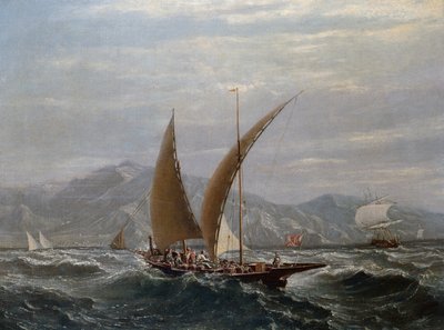 Una tartana mediterranea da Louis Eugene Gabriel Isabey