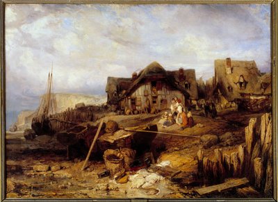 Spiaggia a bassa marea da Louis Eugene Gabriel Isabey