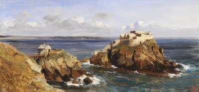 Veduta della fortezza di Bertheaume da Eugene Isabey