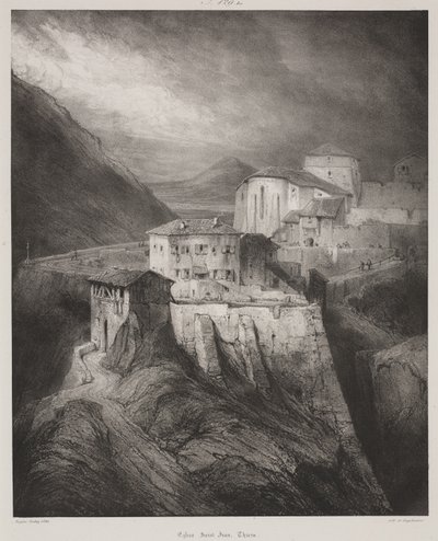 Chiesa di Saint Jean, Thiers, Alvernia da Louis Eugene Gabriel Isabey