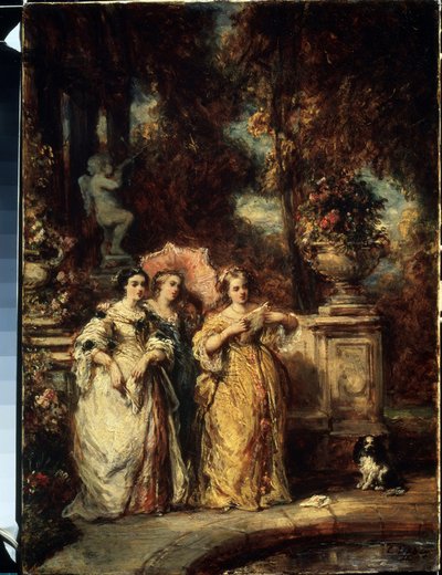 La passeggiata da Louis Eugene Gabriel Isabey