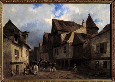 Rue de village Breton da Louis Eugene Gabriel Isabey