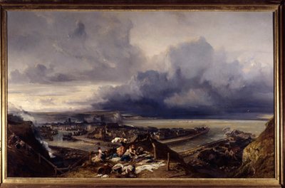 Veduta del porto di Dieppe in Normandia da Louis Eugene Gabriel Isabey