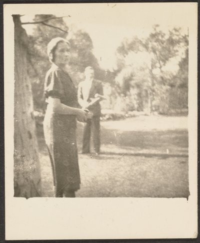 [Uomo e donna che giocano a croquet] da Louis Fleckenstein