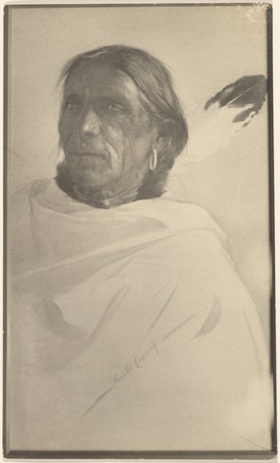 [Fotografia di un dipinto di un nativo americano (firmato Gerald Cassidy)]. da Louis Fleckenstein
