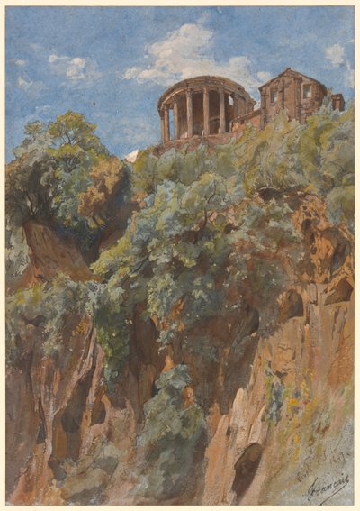 Vista del Tempio di Vesta a Tivoli da Louis Français