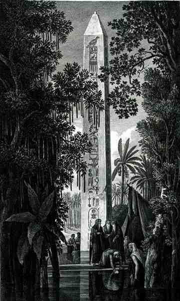 Obelisco di Mathariyyah, inciso da Jean Antoine Pierron da Volume III di 