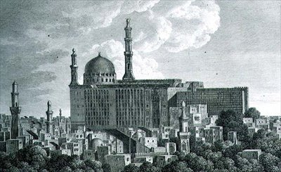 Il Djami o Moschea Cattedrale di Hasan al Cairo, inciso da Pierre Nicolas Ransonnette, tavola 65 dal Volume III di 