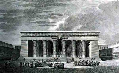 Il Restauro di un Grande Tempio Egizio, inciso da Pierre Nicolas Ransonette da Volume III di 