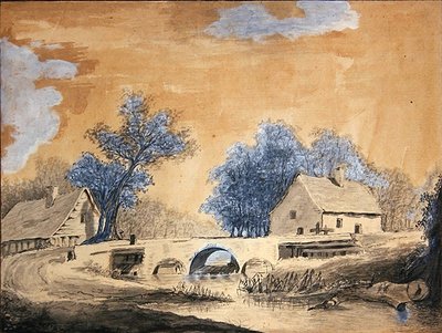 Veduta di un piccolo ponte vicino ad Amsterdam, fine XVIII secolo da Louis Francois Cassas