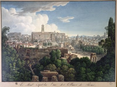 Vista del colle Capitolino dai giardini Farnese da Louis Francois Cassas