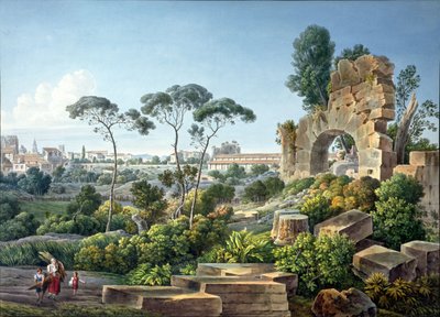 Veduta del Colle Esquilino, Roma, c.1800 da Louis Francois Cassas