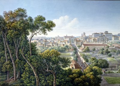 Veduta del colle Viminale, Roma, c.1800 da Louis Francois Cassas