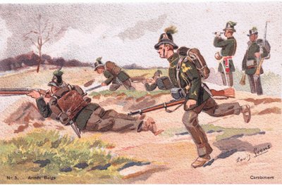 Carabinieri, Cartolina, 1920s da Louis Geens