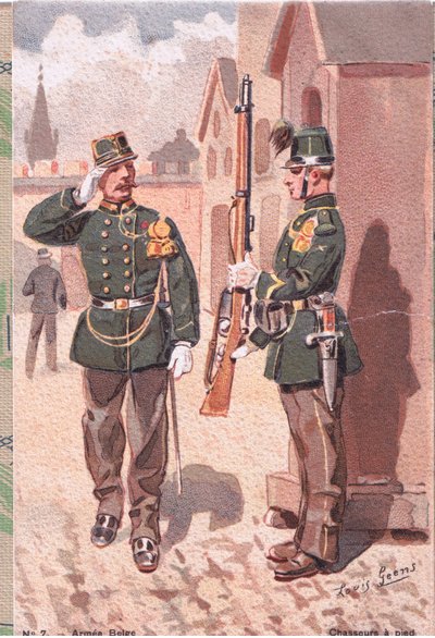 Chasseurs A Pied, Cartolina da Louis Geens