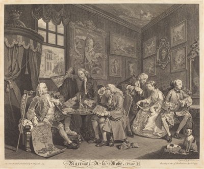 Matrimonio alla Moda: pl.1 da Louis Gerard Scotin after William Hogarth