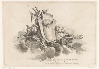 Cartouche con oggetti agricoli da Louis Germain
