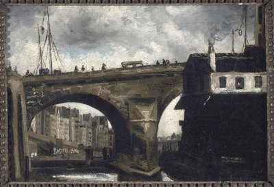 Ponte di Notre-Dame e pompa da Louis Godefroy Jadin