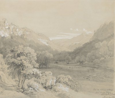 Una vista di Cavi nelle colline sabine, 1848 da Louis Gurlitt