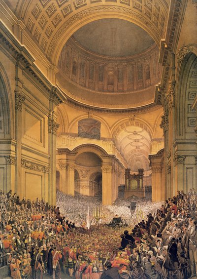 Funerale del Duca di Wellington nella Cattedrale di San Paolo, 1852 da Louis Haghe