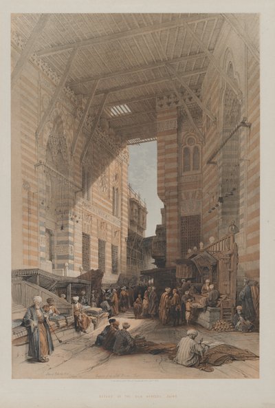 Egitto e Nubia, Volume III: Bazar dei Mercanti di Seta, Il Cairo, 1848 da Louis Haghe